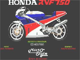 Title screen of RVF Honda on the Atari ST.
