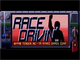 Title screen of Race Drivin' on the Atari ST.