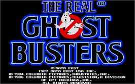 Title screen of Real Ghostbusters, The on the Atari ST.