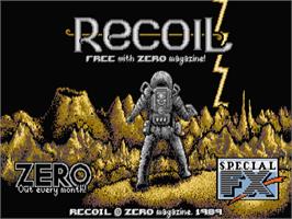 Title screen of Recoil on the Atari ST.
