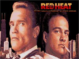 Title screen of Red Heat on the Atari ST.