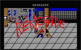 Title screen of Renegade on the Atari ST.