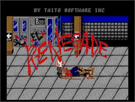 Title screen of Renegade on the Atari ST.