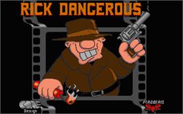 Title screen of Rick Dangerous on the Atari ST.