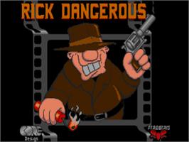 Title screen of Rick Dangerous on the Atari ST.