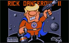 Title screen of Rick Dangerous 2 on the Atari ST.