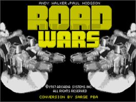 Title screen of Roadwars on the Atari ST.