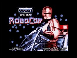 Title screen of Robocop on the Atari ST.