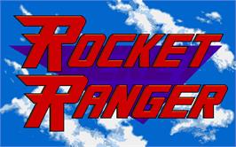 Title screen of Rocket Ranger on the Atari ST.