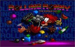 Title screen of Rolling Ronny on the Atari ST.