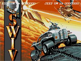 Title screen of SWIV on the Atari ST.