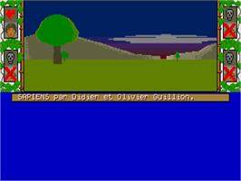 Title screen of Sapiens on the Atari ST.