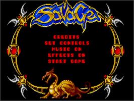 Title screen of Savage on the Atari ST.