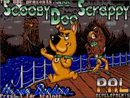Title screen of Scooby-Doo And Scrappy-Doo on the Atari ST.