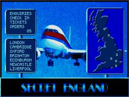Title screen of Secret England on the Atari ST.