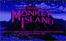 Title screen of Secret of Monkey Island on the Atari ST.