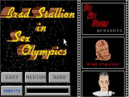 Title screen of Sex Olympics on the Atari ST.
