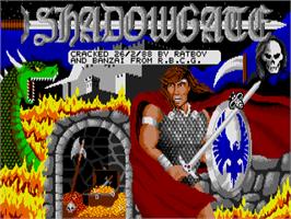 Title screen of Shadowgate on the Atari ST.