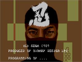 Title screen of Shinobi on the Atari ST.