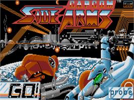 Title screen of Side Arms on the Atari ST.