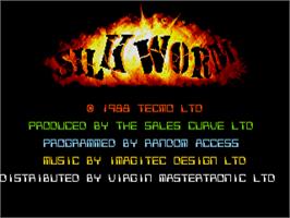 Title screen of Silkworm on the Atari ST.
