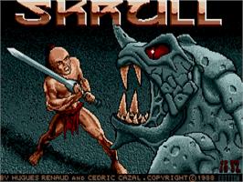 Title screen of Skrull on the Atari ST.