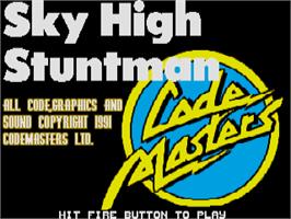 Title screen of Sky High Stuntman on the Atari ST.