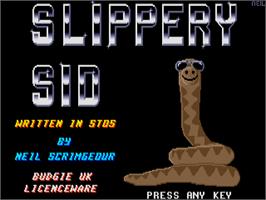 Title screen of Slippery Sid on the Atari ST.