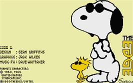 Title screen of Snoopy and Peanuts on the Atari ST.