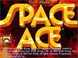 Title screen of Space Ace (1989) on the Atari ST.