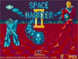 Title screen of Space Harrier 2 on the Atari ST.