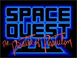 Title screen of Space Quest 3 - The Pirates Of Pestulon on the Atari ST.