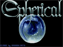 Title screen of Spherical on the Atari ST.