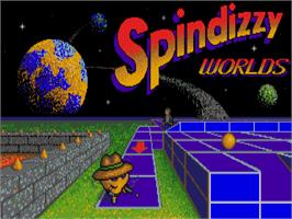 Title screen of Spindizzy Worlds on the Atari ST.