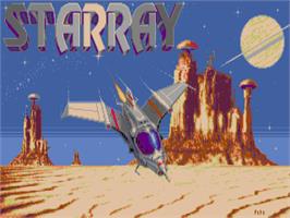 Title screen of StarRay on the Atari ST.