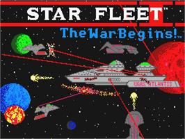Title screen of Star Fleet I: The War Begins on the Atari ST.