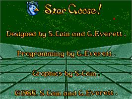 Title screen of Star Goose! on the Atari ST.