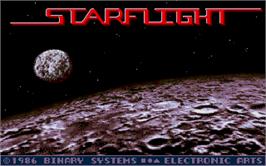 Title screen of Starflight on the Atari ST.
