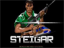 Title screen of Steigar on the Atari ST.