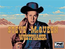 Title screen of Steve McQueen - Westphaser on the Atari ST.