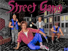 Title screen of Street Gang on the Atari ST.