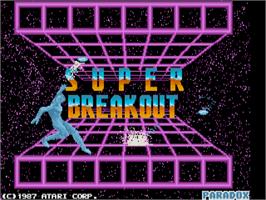 Title screen of Super Breakout on the Atari ST.