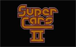 Title screen of Super Cars 2 on the Atari ST.