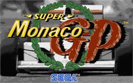 Title screen of Super Monaco GP on the Atari ST.