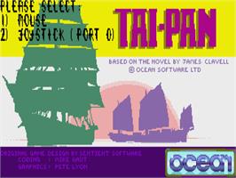 Title screen of Tai-Pan on the Atari ST.