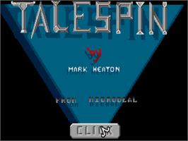 Title screen of Talespin on the Atari ST.