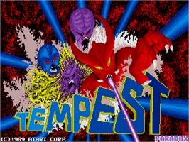 Title screen of Tempest on the Atari ST.