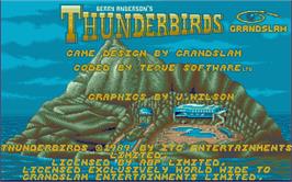 Title screen of Thunderbirds on the Atari ST.
