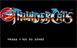 Title screen of Thundercats on the Atari ST.