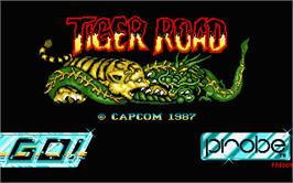 Title screen of Tiger Road on the Atari ST.